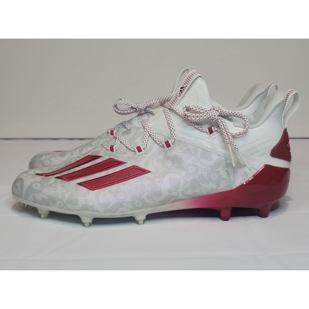 Adidas Adizero Football Cleats Mens 12.5 Red Reign Young King Floral‎ FU6708 NEW